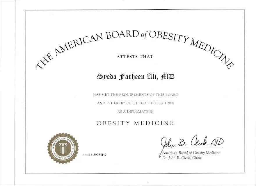 American Board of Obesity Medicine certification