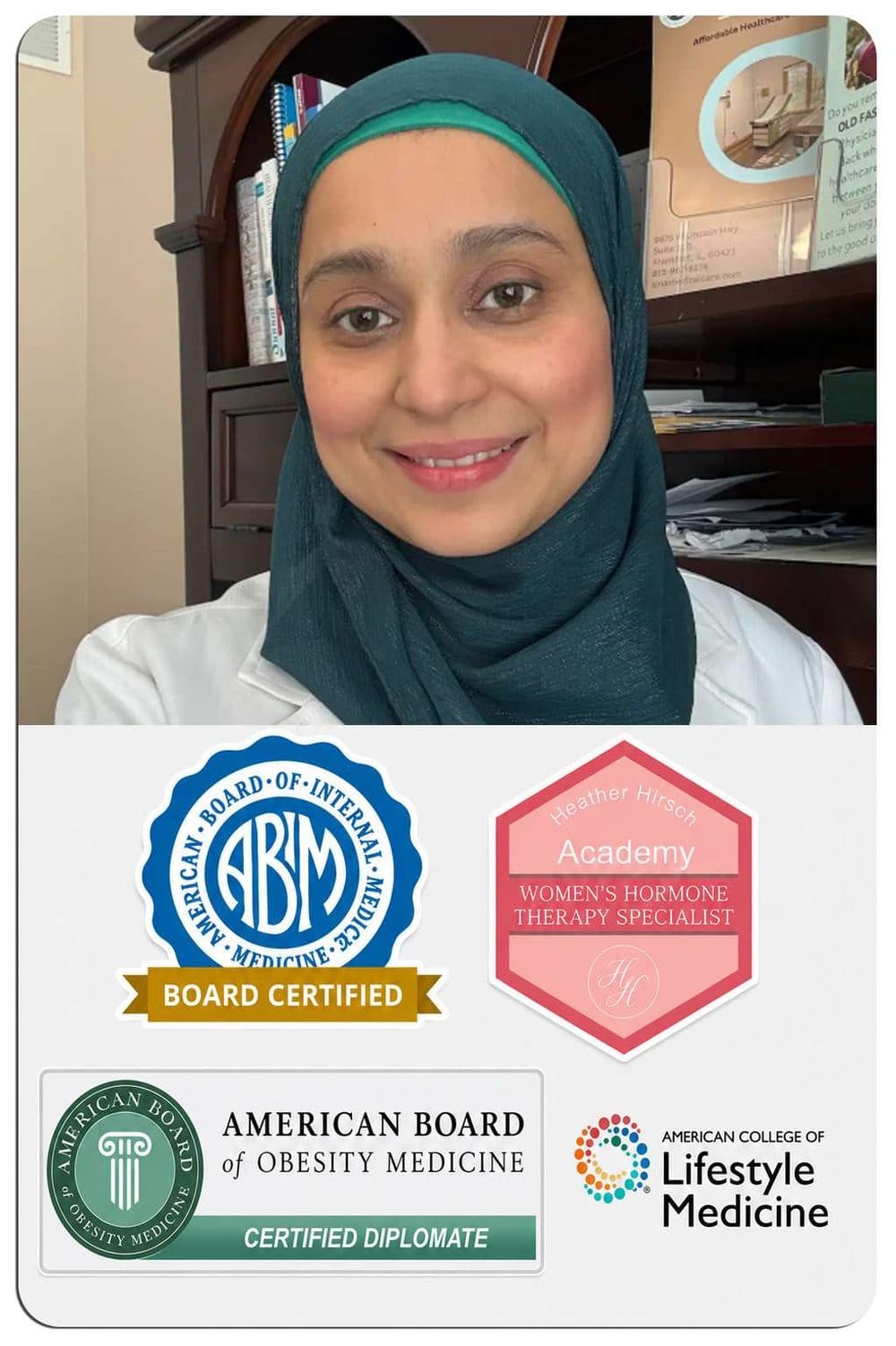 Dr. Syeda Farheen Ali, MD with board certifications